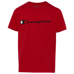 Grade School - Champion Logo T-Shirt - Scarlet 