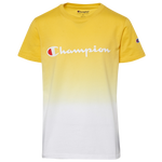 Champion Dip Dye Logo Script T Shirt Boys Grade School