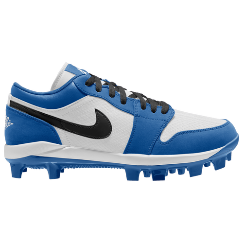 Men s Jordan 1 Retro MCS Low Baseball Cleats Game Royal Black White 10.5