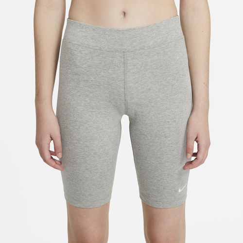 

Nike Womens Nike Essential Bike LBR MR Shorts - Womens Dark Grey Heather/White Size S