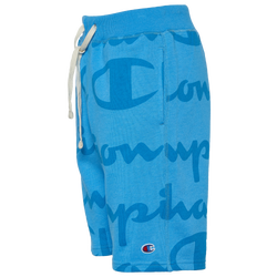 Boys' Grade School - Champion Heritage Big Script Fleece Shorts - Active Blue 