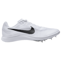 Men's - Nike Zoom Rival Distance 11  - White/Black/Metallic Silver