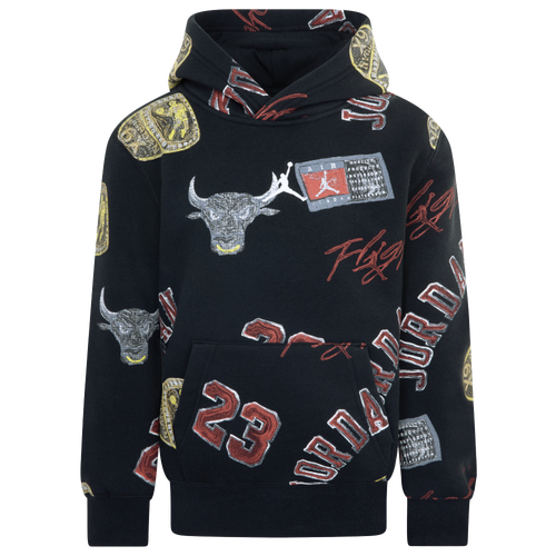  - Jordan Essentials AOP Fleece Pullover - Black/Red
