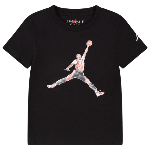 

Boys Jordan Jordan Watercolor Jumpman T-Shirt - Boys' Toddler Red/Black Size 4T