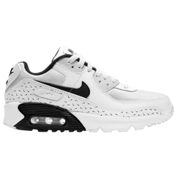Girls' Grade School - Nike Air Max 90 - White/Black