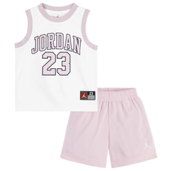 Girls' Toddler - Jordan 23 Jersey Set - Black/Pink Foam