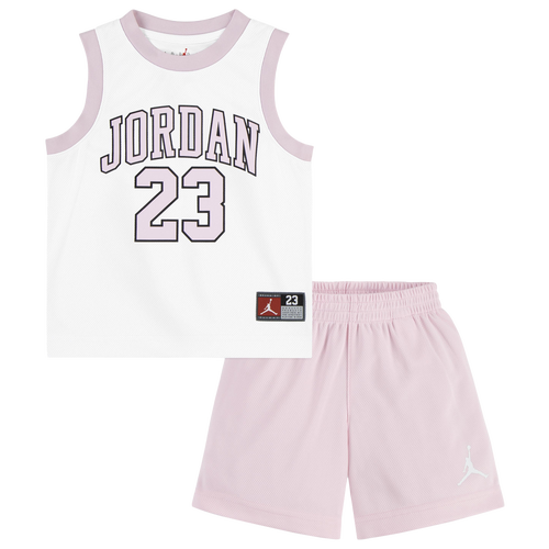 

Girls Jordan Jordan 23 Jersey Set - Girls' Toddler Black/Pink Foam Size 4T