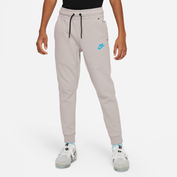 Boys' Grade School - Nike Tech Fleece Pants - Light Iron Ore/Baltic Blue