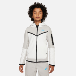 Boys' Grade School - Nike NSW Tech Fleece Full-Zip - Light Iron Ore/Summit White