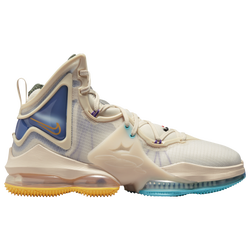 Men's - Nike LeBron XIX - Pearl White/University Gold/Game Royal