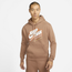 Nike Jumpman Core Fleece Pullover - Men's Brown/White