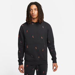 Men's - Jordan Ess Stmt AOP Fleece Pullover - Black/Black