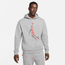 Jordan Essential Fleece GFX Holiday Pullover Hoodie - Men's Gray/Gray