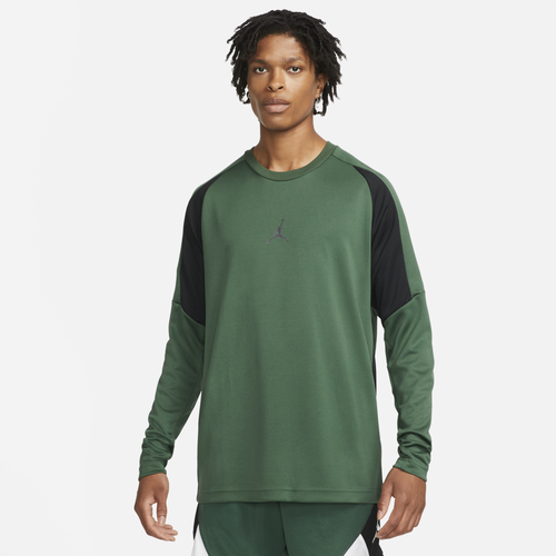 

Jordan Mens Jordan Dri-FIT Air Statement Long Sleeve Shirt - Mens Noble Green/Black/Black Size L