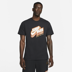 Men's - Nike Jumpman Short Sleeve Graphic Crew - Black/Metallic Gold