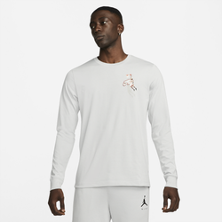 Men's - Jordan Jumpman Long Sleeve Crew - Grey/Black