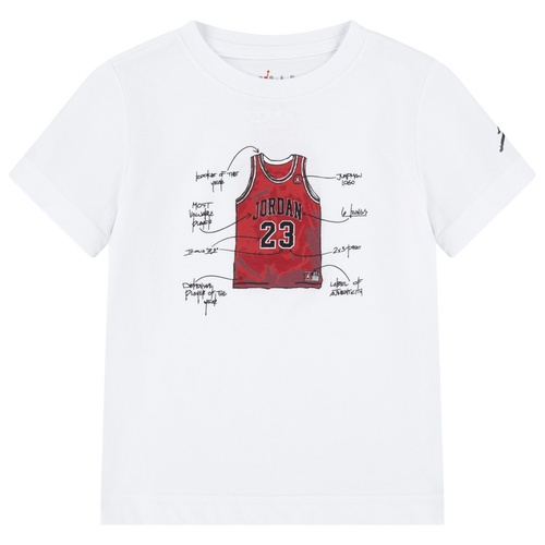 

Boys Jordan Jordan The Jersey Short Sleeve T-Shirt - Boys' Toddler White/Red Size 3T