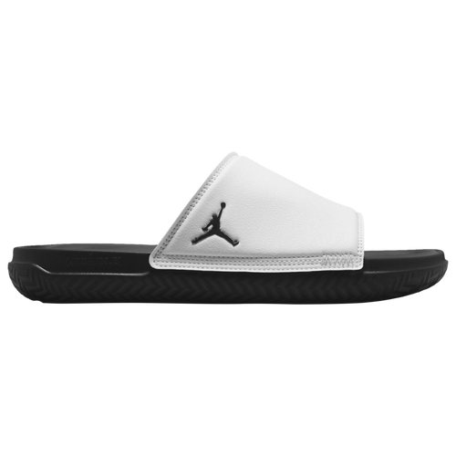 Shop Jordan Mens  Play Slides In White/black