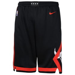 Boys' Grade School - Nike Bulls City Edition Swingman Shorts - Red/Black