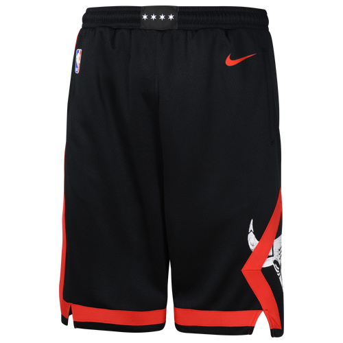 

Boys Nike Nike Bulls City Edition Swingman Shorts - Boys' Grade School Black/Red Size L