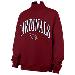 Women's - 47 Brand Cardinals Vantage Mock Neck PO Crew Swtr - Red