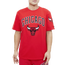 Pro Standard Bulls Stacked Logo Pro Team T-Shirt - Men's Red/Red