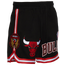 Pro Standard Bulls NBA Team Logo Pro Shorts - Men's Black/Black