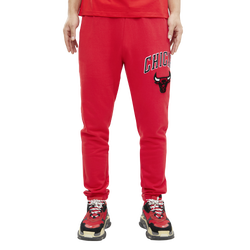 Men's - Pro Standard Bulls Stacked Logo Hoodie - Red/Red