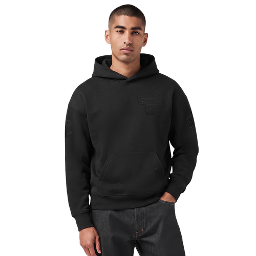  - Pro Standard Bulls Neutral Drop Shoulder Pullover Hoodie - Black/Multi