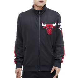 Men's - Pro Standard Bulls Pro Team Track Jacket - Black/Black