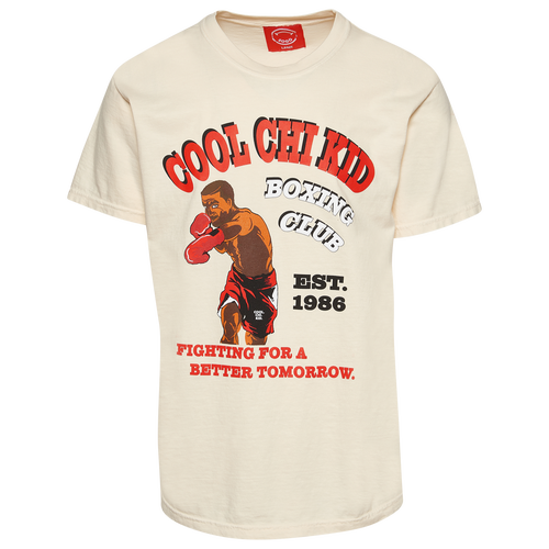 

SOGO Chicago Mens SOGO Chicago CCK Boxing GFX Club T-Shirt - Mens Beige/Black Size S
