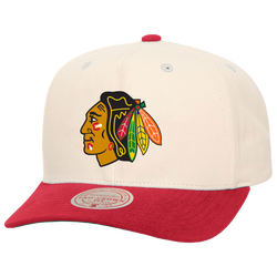 Adult - Mitchell & Ness Blackhawks 2Tone Team Cap - Tan/Red