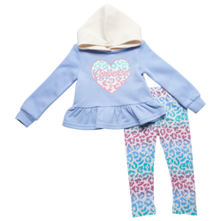 Girls' Infant - Converse Leopard Hoodie Set - Blue/Blue