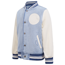 Boys' Grade School - Pro Standard Chicago Cubs Denim Jacket - Blue/White