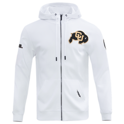Men's - Pro Standard University Of Colorado Classic FZ Hoodie - White