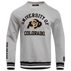 Men's - Pro Standard University Of Colorado Classic Stacked Crewneck - Heather Gray/Black