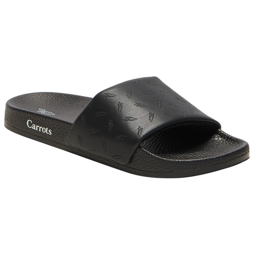 

Carrots Mens Carrots Embossed Slides - Mens Shoes Black/Black Size 11.0