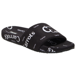 Men's - Carrots Embossed Slides - Black/White