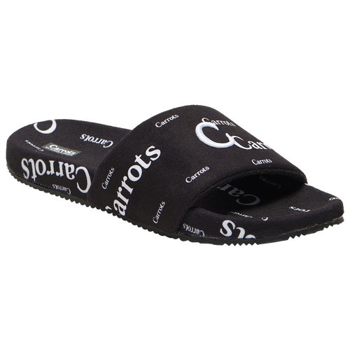 

Carrots Mens Carrots Embossed Slides - Mens Shoes Black/White Size 11.0