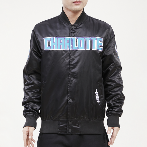 

Pro Standard Mens Pro Standard Hornets Satin Jacket - Mens Black/Black Size XL