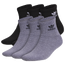 adidas 6 Pack Quarter Socks - Men's Grey/Black/White