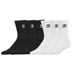 Boys' Grade School - adidas Originals Trefoil 6-Pack Crew Socks - White/Black