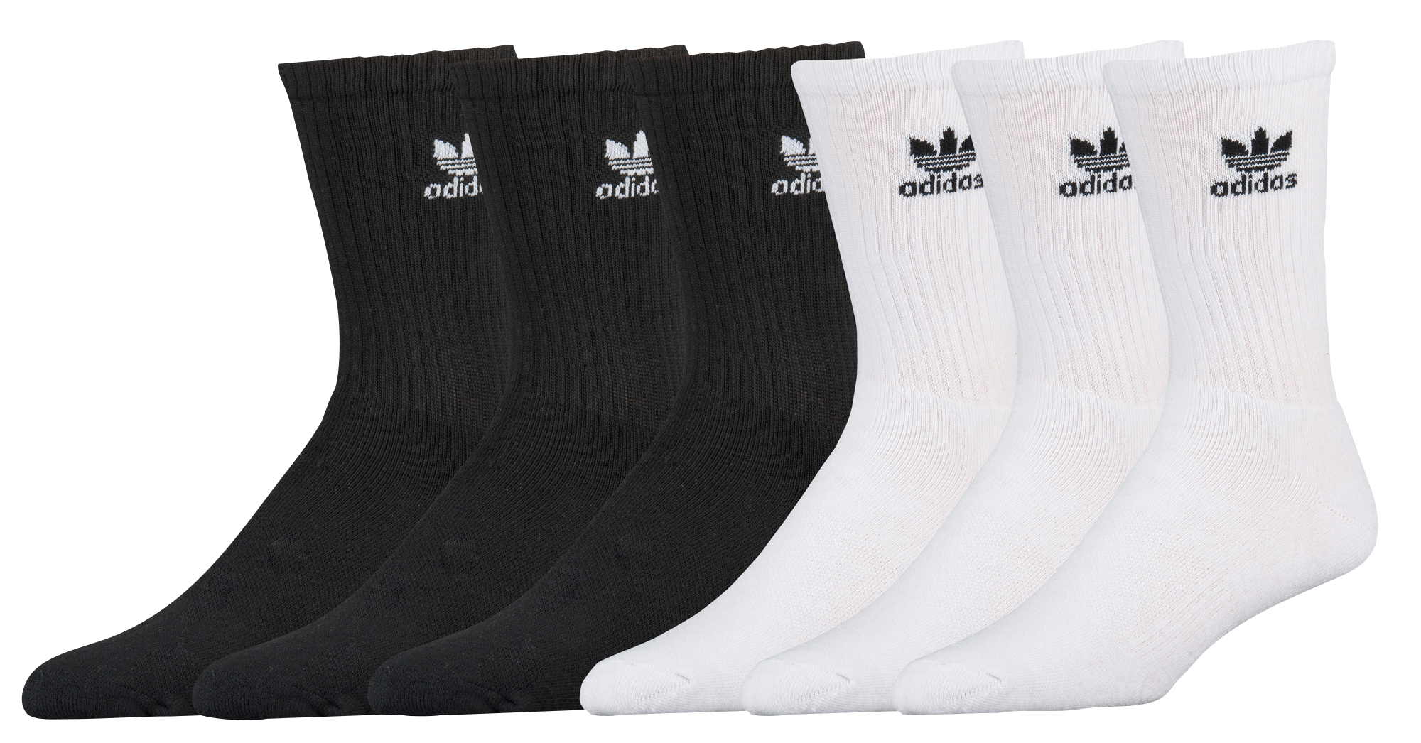 adidas Originals Trefoil 6-Pack Crew Socks - Boys' Grade School