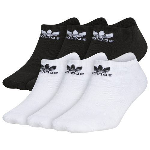 adidas Originals Trefoil 6-Pack No Show Socks - adidas Originals Black/White