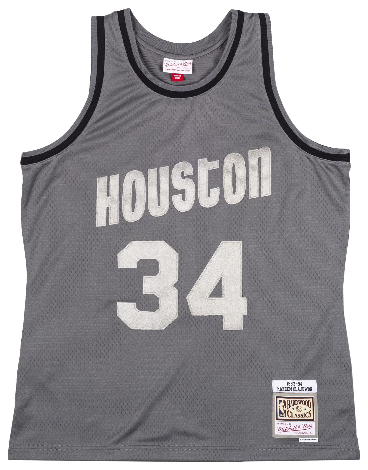 Hakeem Olajuwon Houston Rockets Mitchell & Ness 1993-94 Hardwood