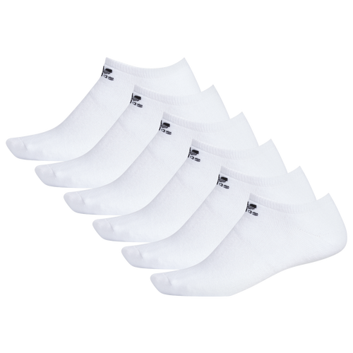 Adidas Originals Mens  Trefoil 6 Pack No Show Socks In White/black