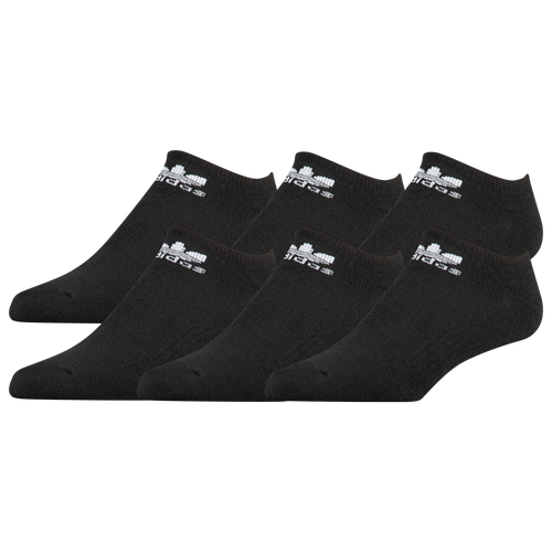 

adidas Originals Mens adidas Originals Trefoil 6-Pack No Show Socks - Mens Black/Black Size M