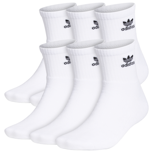  - adidas Originals Trefoil 6-Pack Quarter Socks - Black/White