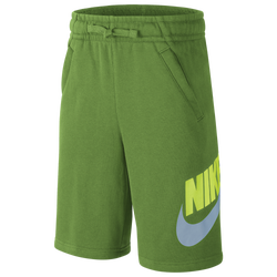 Boys' Grade School - Nike NSW Club HBR Shorts - Chlorophyll/Chlorophyll