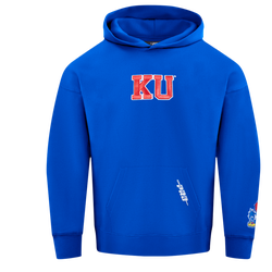 Men's - Pro Standard Univ Of Kansas Wingspan Drop Shoulder Hoodie - Royal Blue